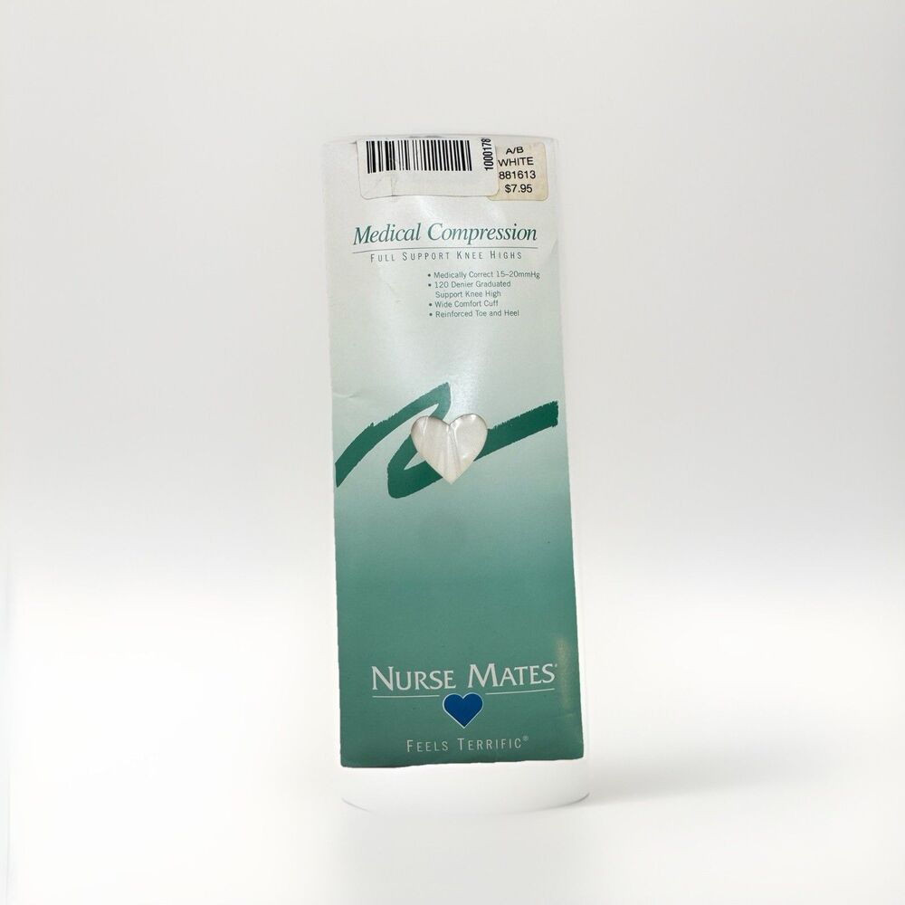 Nurse Mates 881613 Compression Full Support Knee Highs Size A/B NEW in Package